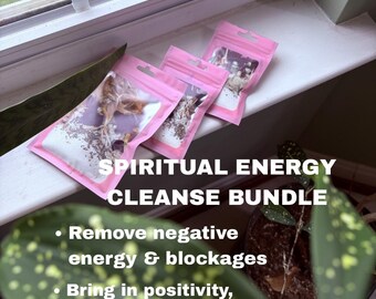 Bundel spirituele energiereiniging | Badzout, kruiden, wierook voor positiviteit