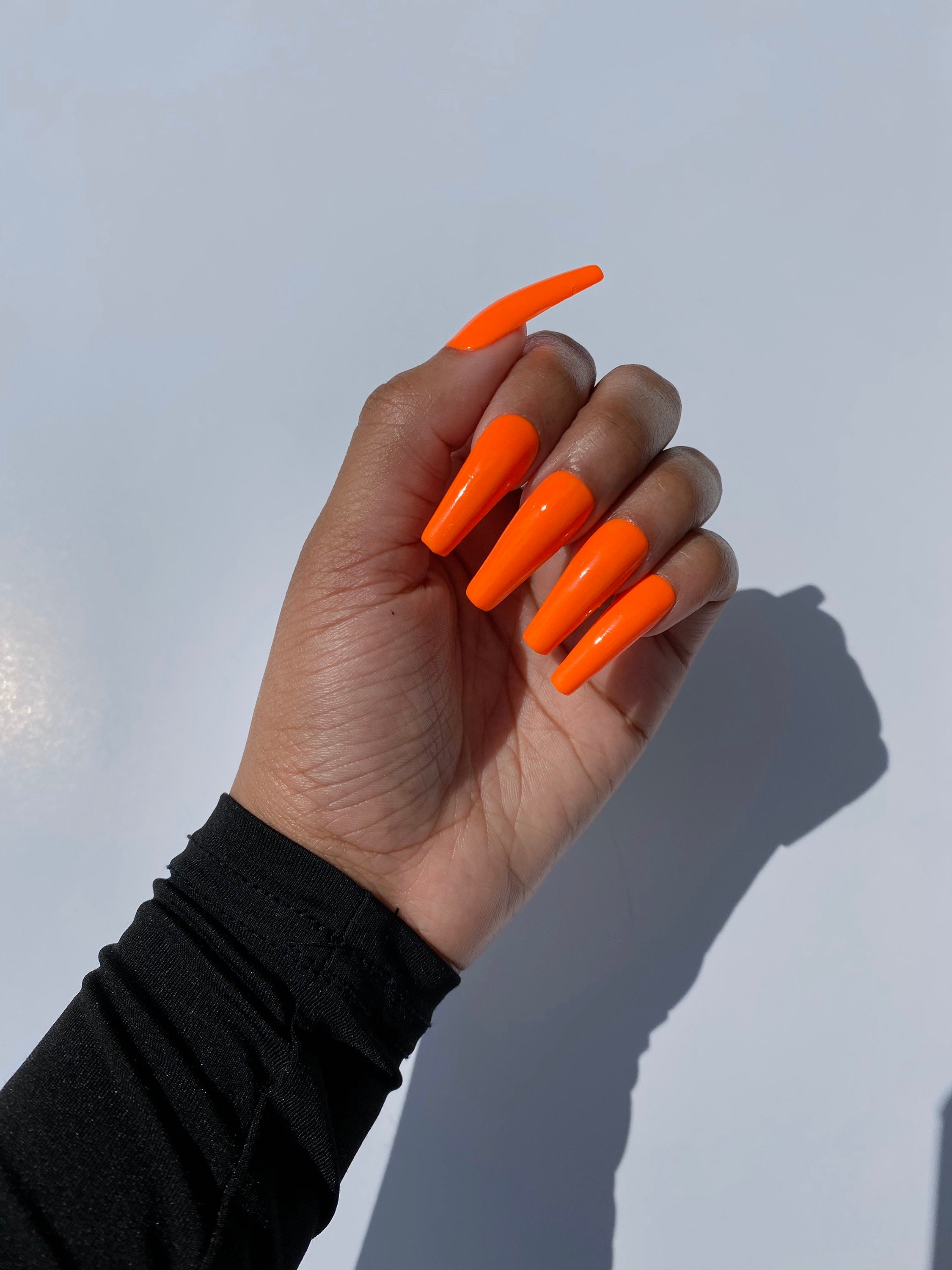 Orange Crush Press Ons Press On Nails Summer Nails Etsy Australia