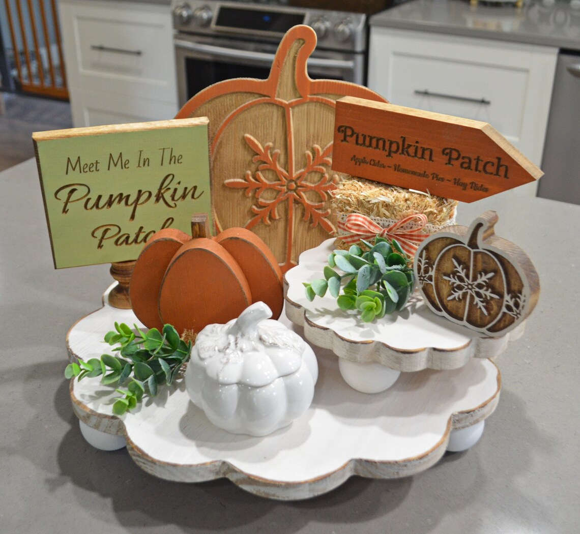 Set of Scalloped Edge Risers...white Risers...farmhouse - Etsy