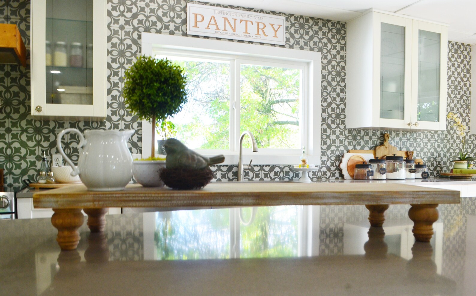 XL Farmhouse Chunky Wood Riser...kitchen Island Stand...farmhouse Riser ...