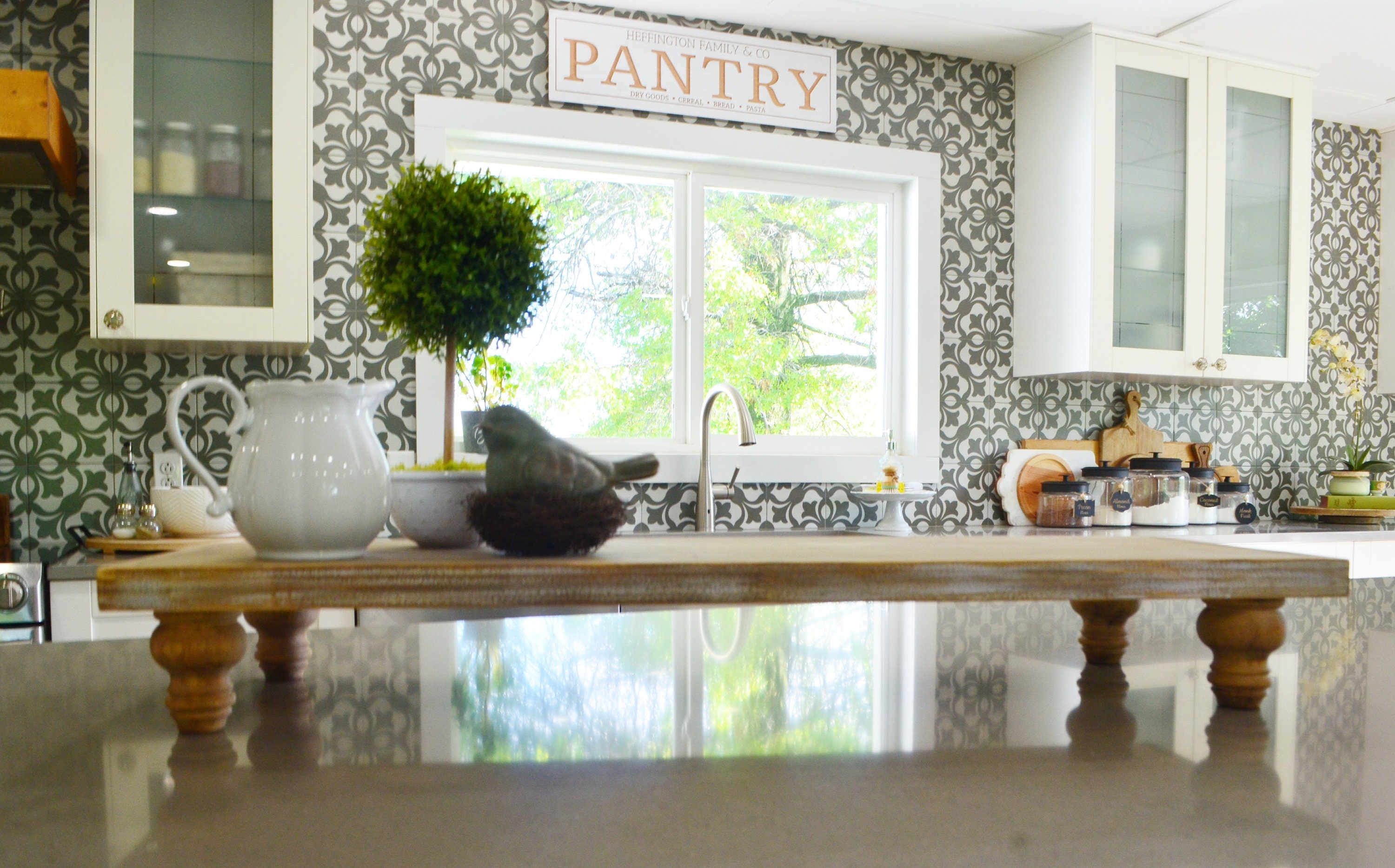 XL Farmhouse Chunky Wood Riser...kitchen Island Stand...farmhouse Riser ...