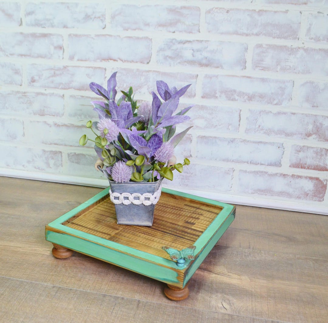 Butterfly Riser...farmhouse Tray...square Stand...decorative Riser ...