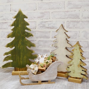Woodland Farmhouse Christmas...Christmas Trees...Snowflakes...Santa Sleigh...Wooden Gifts...Christmas Decor