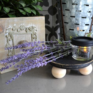 Black Wood Riser...Farmhouse Decor...Wood Stand...Farmhouse Riser...Candle Riser