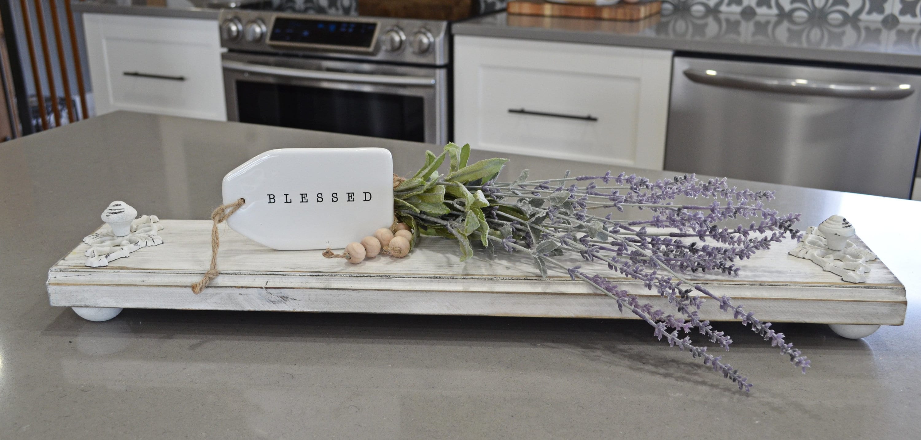 XL Distressed White Riser...farmhouse Wood Riser...rectangle - Etsy