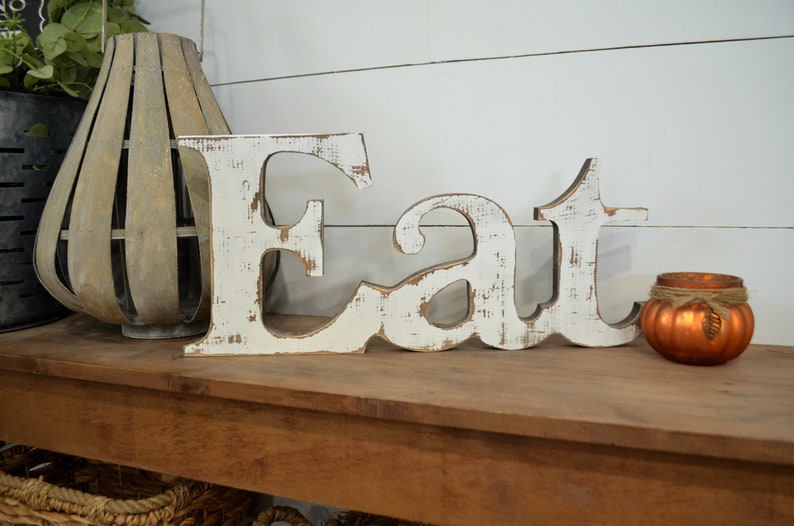 Farmhouse EAT Sign...home Decor...rustic Farmhouse - Etsy