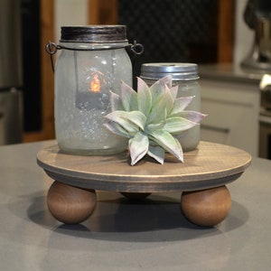 Round Wood Riser...Farmhouse Riser...Wood Stand...Farmhouse Decor...Pedestal...Large Round Riser...Wood Riser
