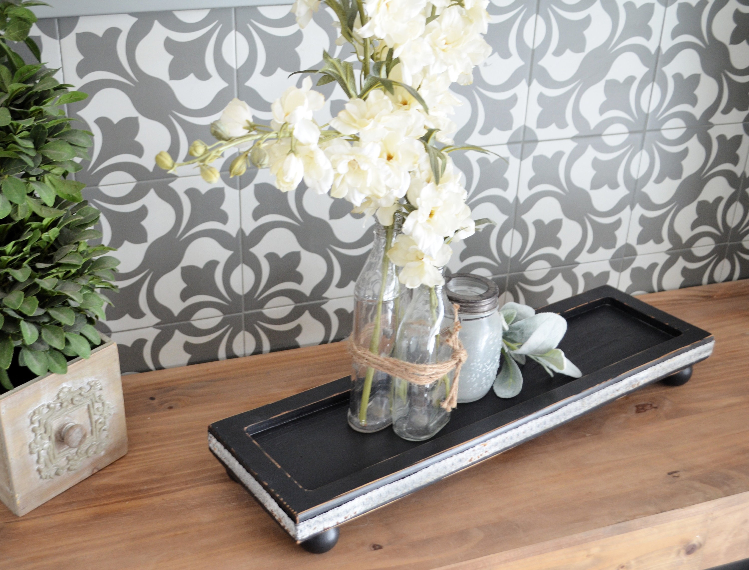 Extra Large Farmhouse Wood Riser...black Riser...wood - Etsy