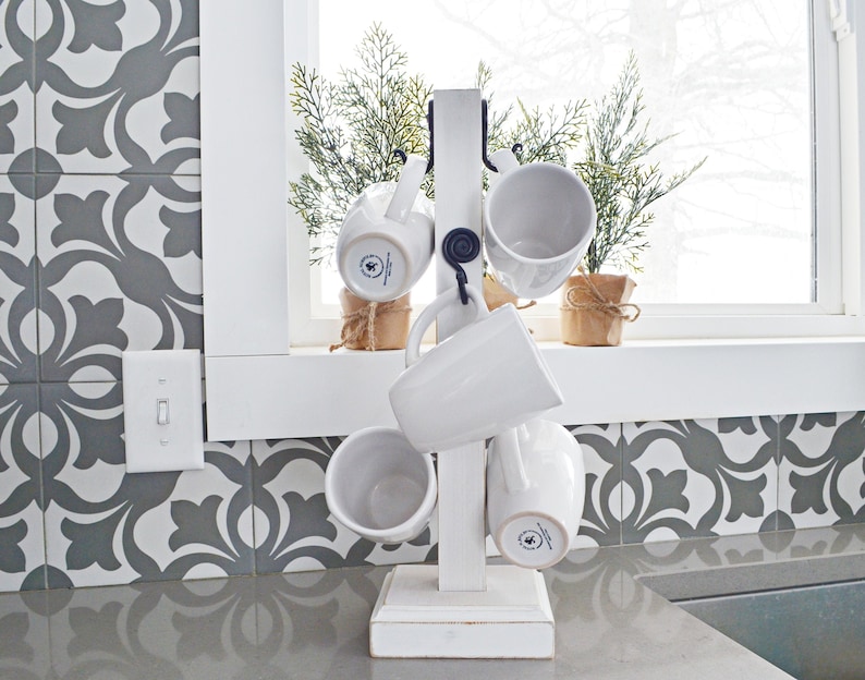 Mug Tree...coffee Mug Holder...coffee Bar...farmhouse Coffee Etsy