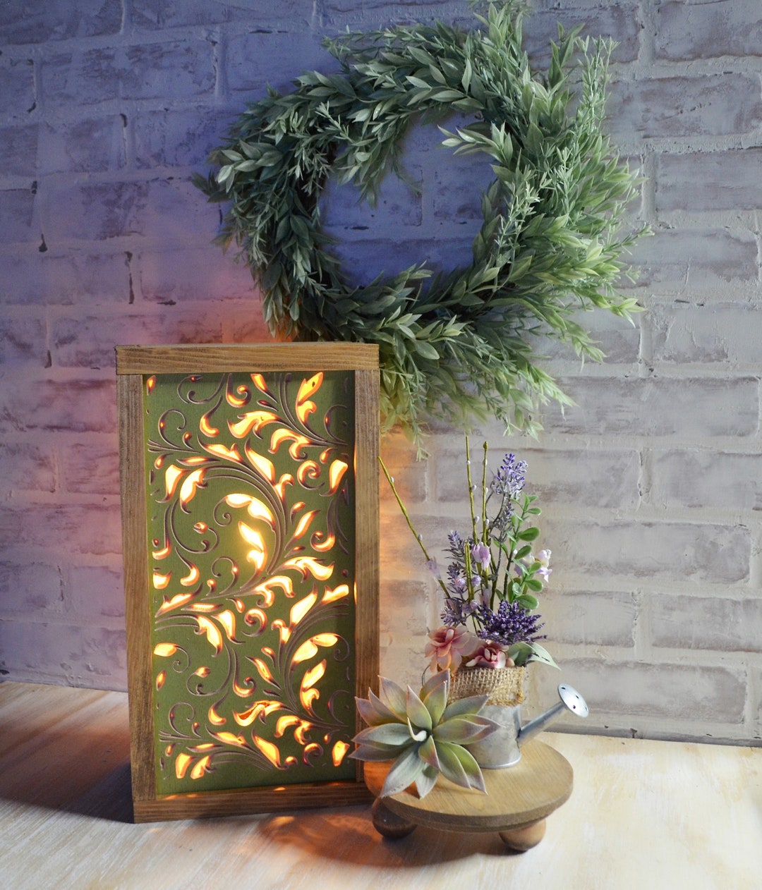 Farmhouse Night Light...decorative Night Light...vintage Look Night