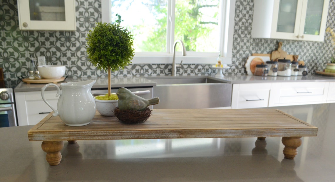XL Farmhouse Chunky Wood Riser...kitchen Island Stand...farmhouse Riser ...
