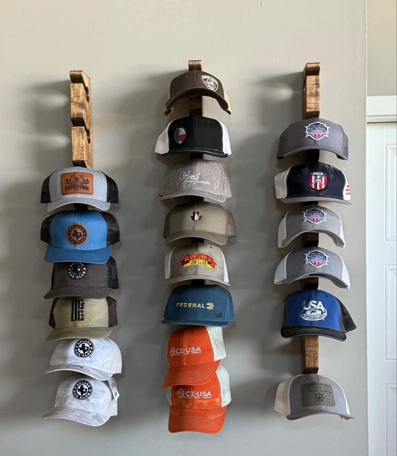 Baseball Cap Rack Desktop Custom Wall Mounted Baseball Cap Holder...hat Holder...hat Rack ...