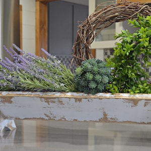 Extra Large Farmhouse Trough...White Trough...Distressed Trough...Chippy Trough