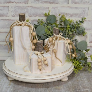White Wood Pumpkins...Square Pumpkins...Fall Pumpkins...Farmhouse Decor...Fall Decor...Rustic Pumpkins...Set of Pumpkins...Block Pumpkins