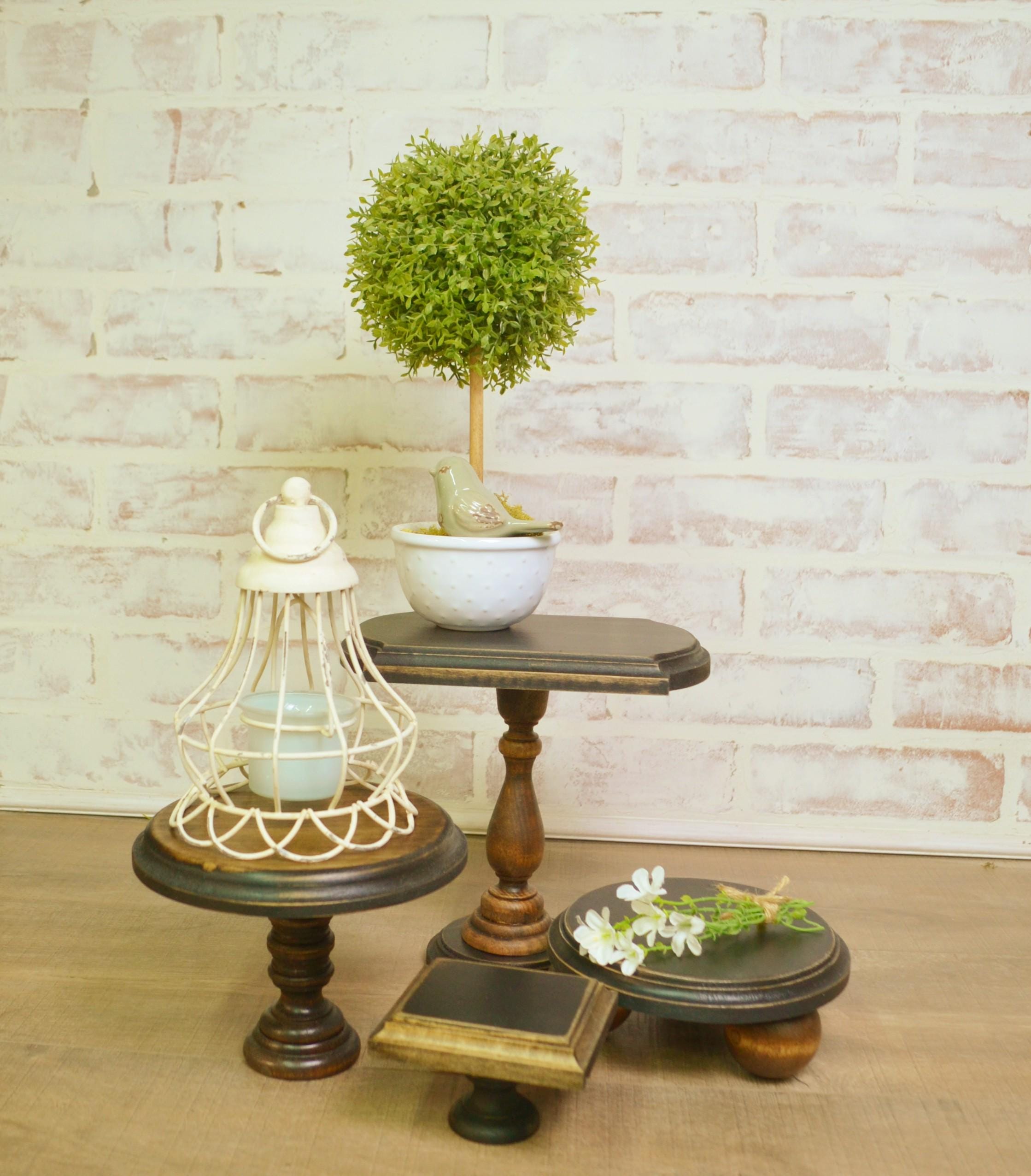 Farmhoouse Riser Set of Four Handmade Wood Riser...wood Stands...farmhouse Wood Risers ...