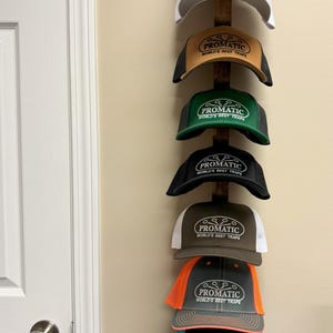 Custom Wall Mounted Baseball Cap Holder...Hat Holder...Hat Rack...Display Hat Holder...Baseball Cap Holder...Fathers Day Gift