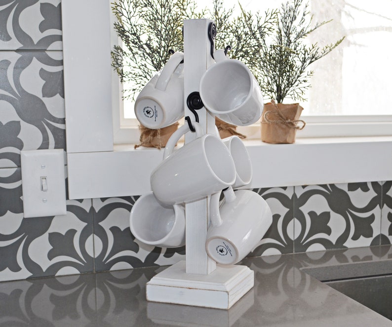 Mug Tree...coffee Mug Holder...coffee Bar...farmhouse Coffee Etsy