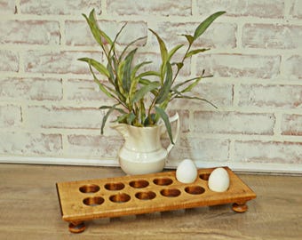 Farmhouse Wooden Egg Holder...Rustic Kitchen Decor...Fresh Egg Holder...Countertop Egg Holder