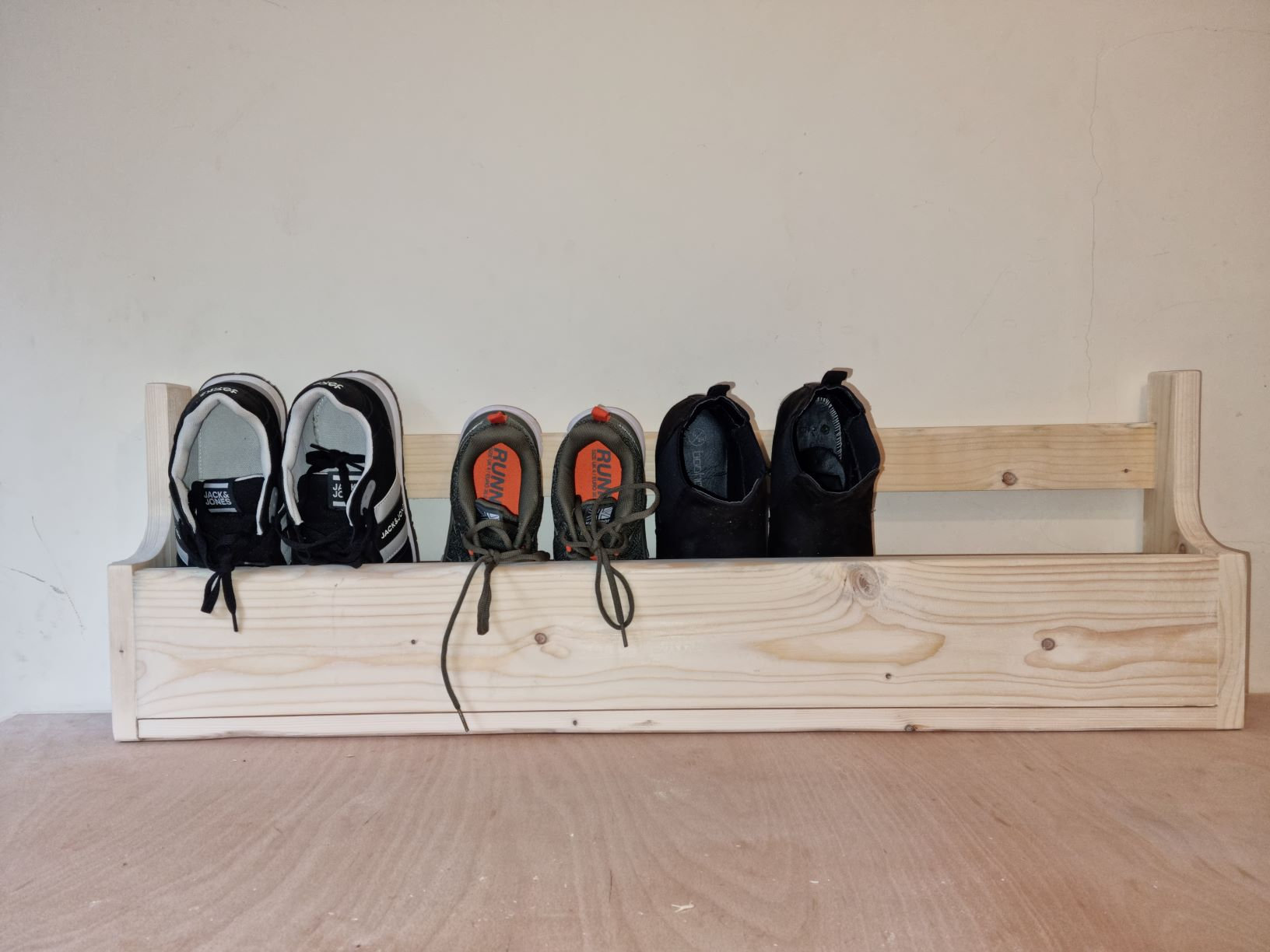 Shabby Chic Rustic Handmade Shoe Rack /wall Mounted /space Saving