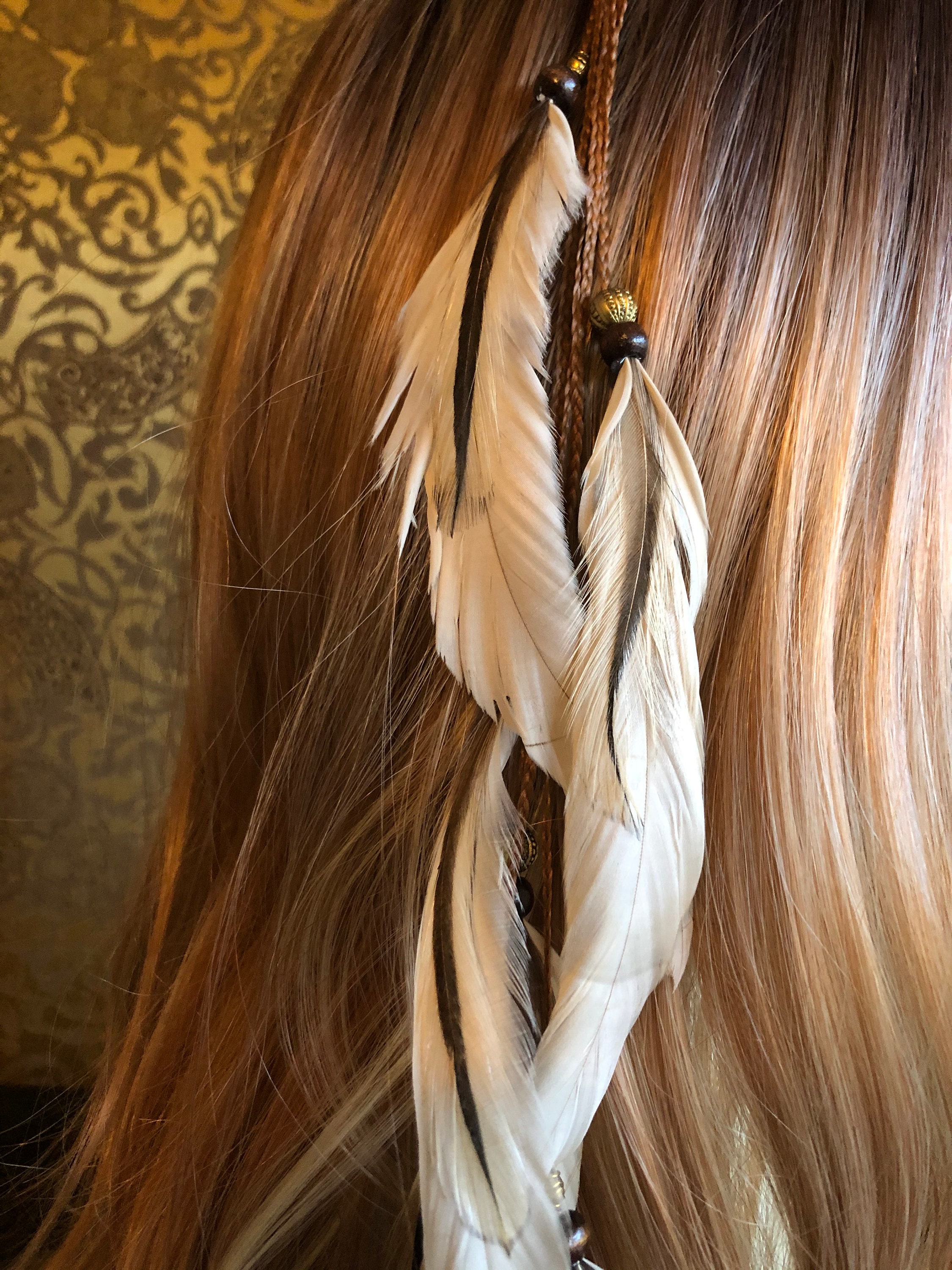 Cream Feather Tassels Etsy