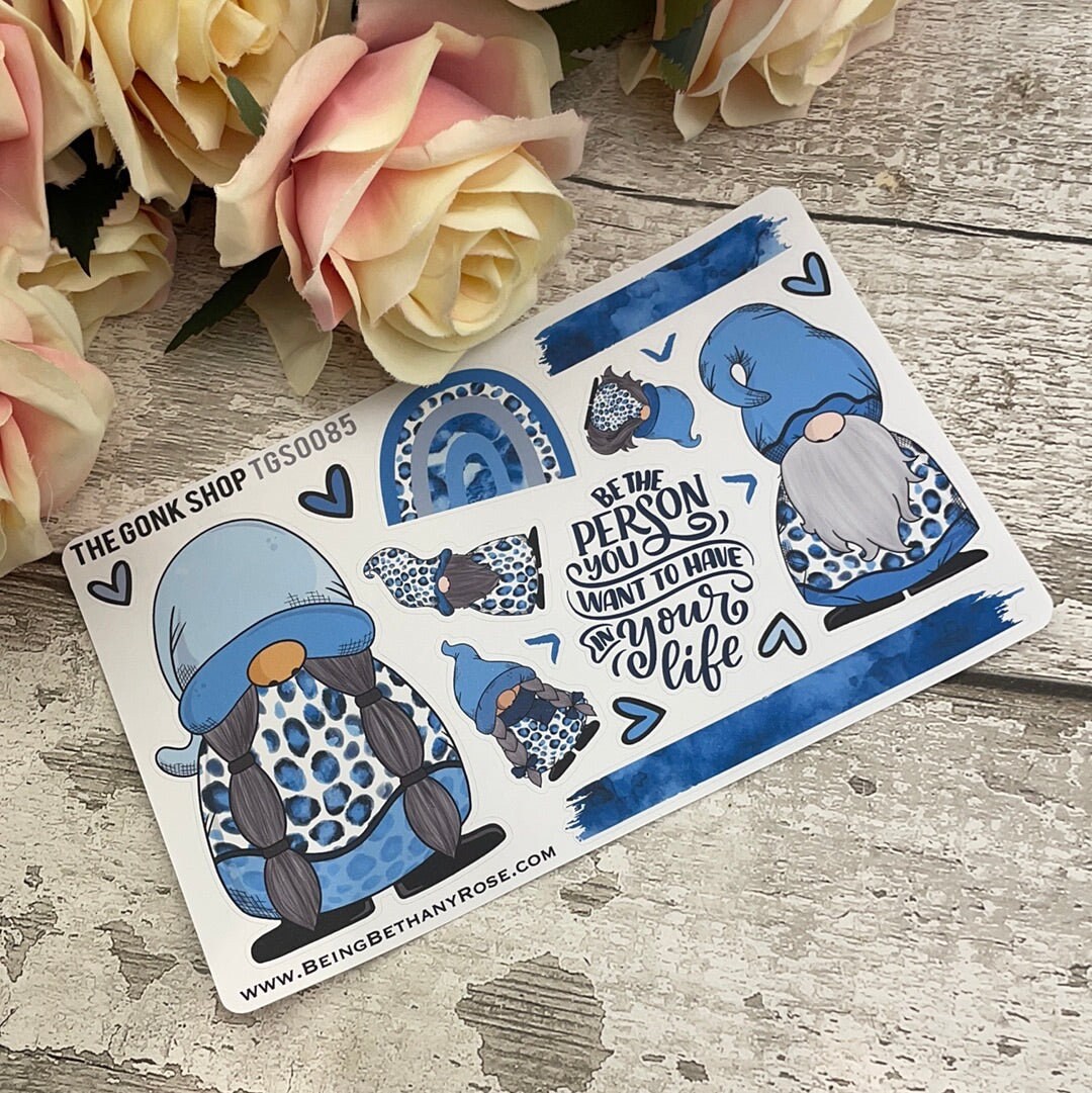 Blue Crystal Gonk Stickers TGS0160 Etsy