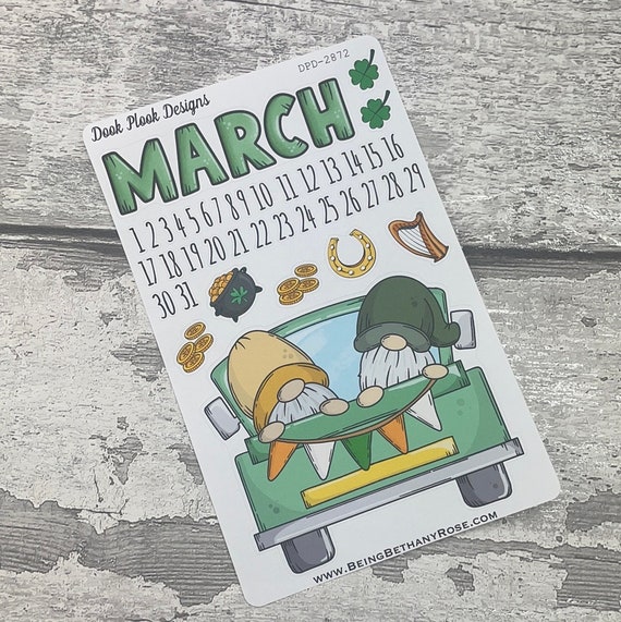 March journalling planner stickers (DPD2872)