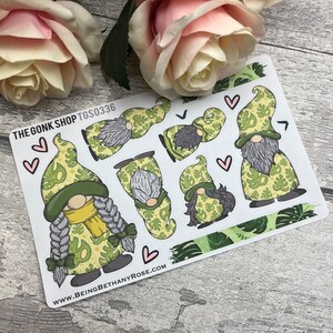 Feuille de Monstera Gonk / Gnome - Stickers pour agenda | Journal / Bullet Journal (TGS336)