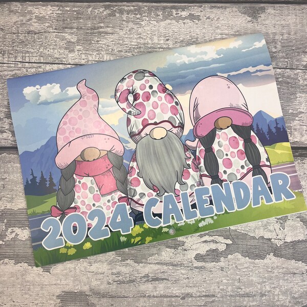 Gnome Wall Calendar Etsy