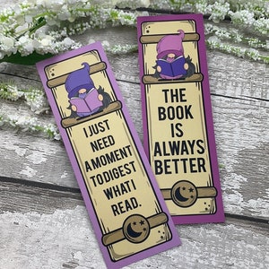 Gonk / Gnome Bookmark - The Book is / I Just Need a Moment