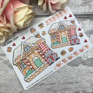 Gonk, Gnome Gingerbread House - Naklejki do planera | Dziennikarstwo, Bullet Journal (TGS0282)