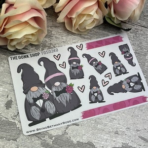 Adesivos de diário do planejador do Gay Wedding Gonk Gnome (TGS0240)