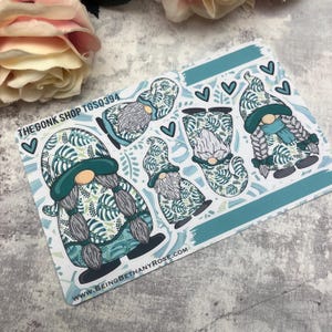 Feuille de Monstera Gonk / Gnome - Stickers pour agenda | Journalisation / Bullet Journal (TGS394)