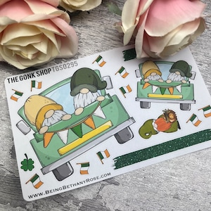 Green Truck - St Patricks Gonk Stickers (TGS0295)