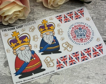 King Charles Coronation Gonk Stickers (TGS0248)