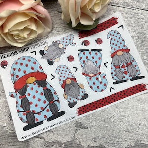 Coccinella - Coccinella Gonk / Gnomo - Adesivi Planner / Diario / Bullet Journal (TGS0306)