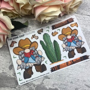 Autocollants Country Cowgirl Gonk Gnome (TGS0299)