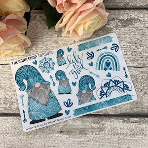 Blauwe Mandala Gonk / Gnome - Planner Stickers | Journalling / Bullet Journal (TGS0010)