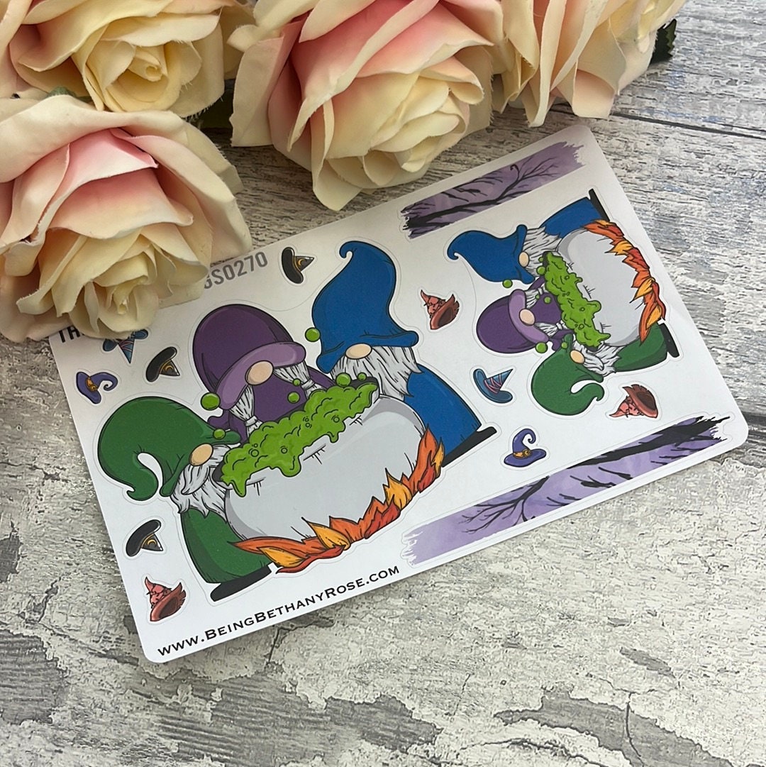 Witches - Halloween Gonk , Gnome Planner Stickers (TGS0270) - Scrapbook ...