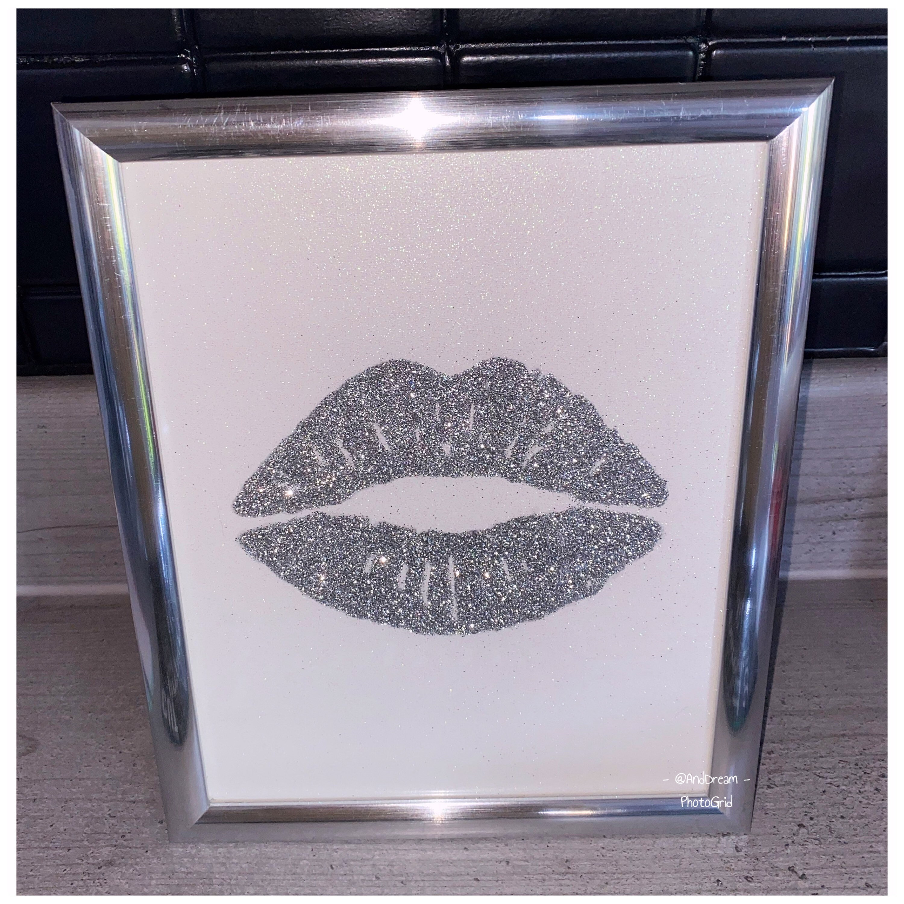 Lips Wall ArtGlitter Lips PrintFramed PictureGlitter Etsy