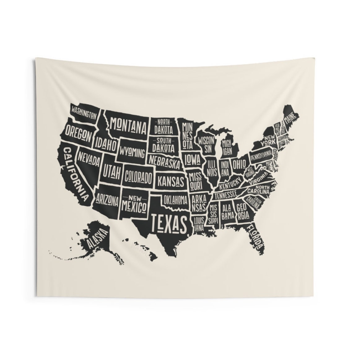USA Tapestry US Map Tapestry USA Wall Decor United States  Etsy