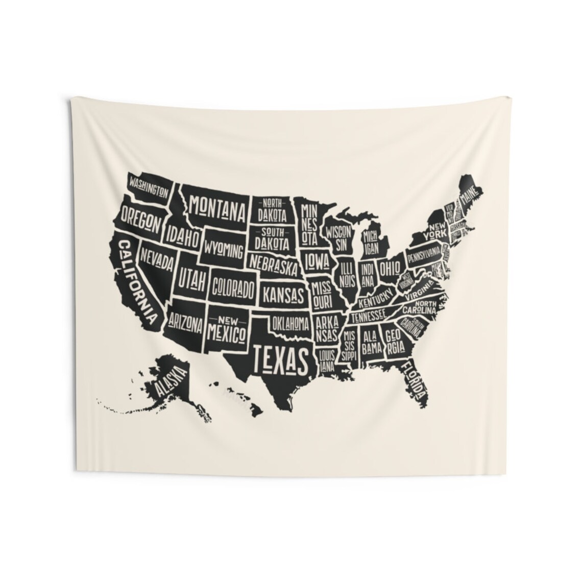 USA Tapestry US Map Tapestry USA Wall Decor United States  Etsy