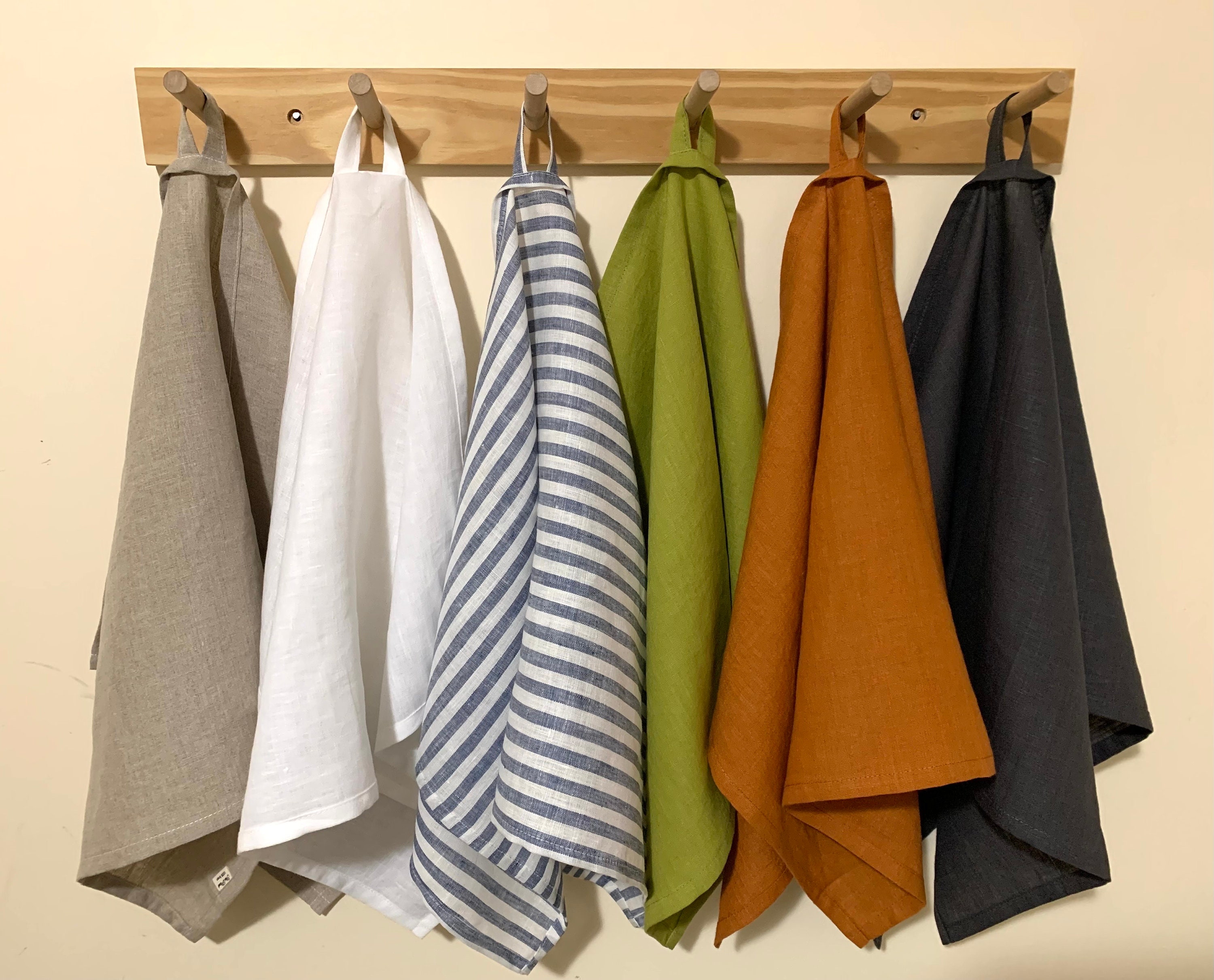 SHIZUKU Set of Linen Tea Towels Linen Kitchen Essentials Home Accessories  Linen Tea Towel OEKO-TEX® Certified Linen Fabric 