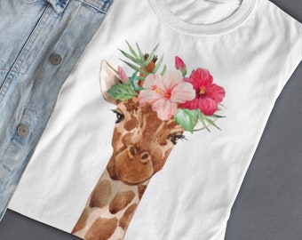 BOHO GIRAFFE SHIRT / Giraffe Lover Gifts / Nature - Animal Lovers Shirt / Comfort Colors Shirt, Wildlife Shirt, Boho Style