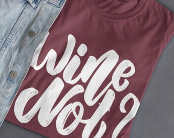 KOSZULKA DLA MIŁOŚNIKÓW WINA / Bring Me Wine - Day Drinker - Może zawierać wino / Zabawna koszulka z winem - Zabawne powiedzenia o winie
