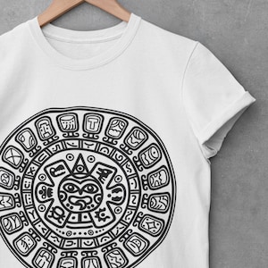 AZTEC CALENDAR SHIRT / Aztec - Mayan - Mexican Symbols / Aztec Art, Mexican Culture, Aztecs, Mayans