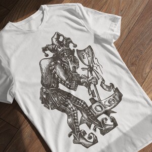 CAMISETA CARTA JOKER / Cara de Joker Terrorífica / Payaso Siniestro - Arlequín con Sonrisa de Miedo