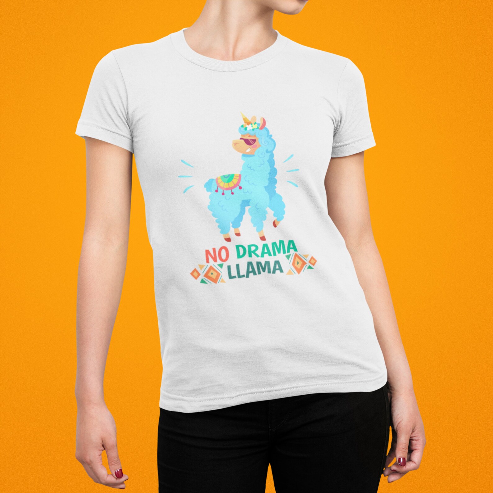 NO DRAMA LLAMA Shirt / Funny Llama Gift / Fun Llama Mama Etsy