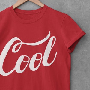COOLES SHIRT / Pop Culture - Positives Tshirt / Vintage, Retro, Coca Cola Schrift, Coca Cola Style