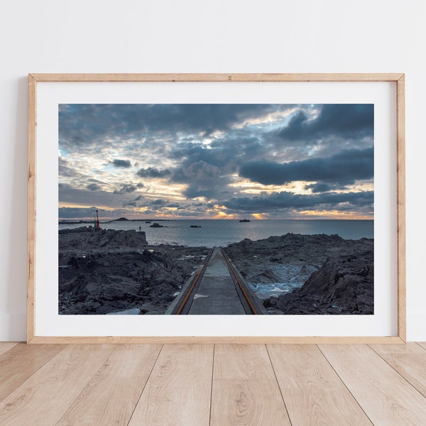 Photographie - Vue sur mer à Goury en Normandie en France