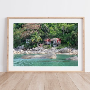 Photography - Fisherman&#39;s huts on a beach in Koh Phangan in Thailand